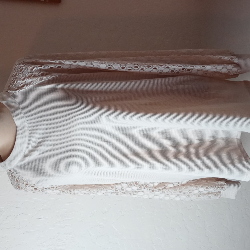 NWT Miholl Plus Size Lace Sleeved Shirt